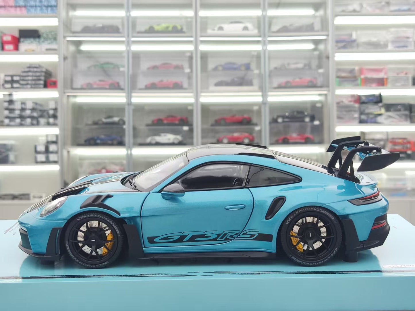 MINICHAMPS 1/18 Porsche 911 GT3 RS, Metallic Blue, Alloy Car Model 113062036