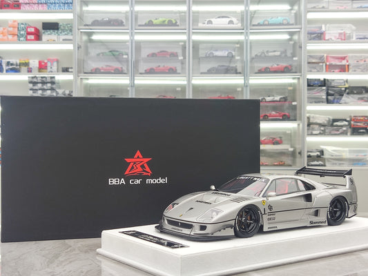 BBA MODEL 1/18 Ferrari F40 Tungsten Steel Silver Limited Edition Car Model BBA014