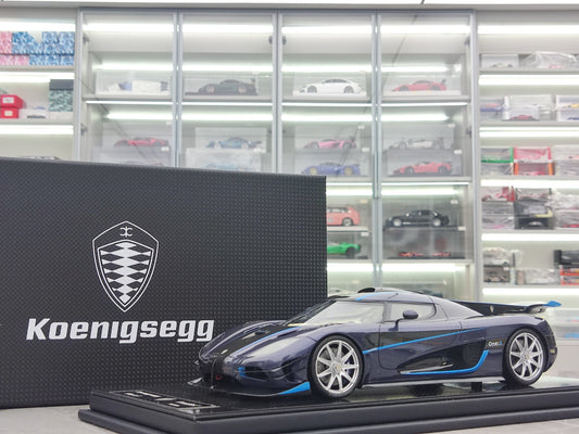 FRONTIART 1/18 Koenigsegg ONE:1 Carbon Blue FA047