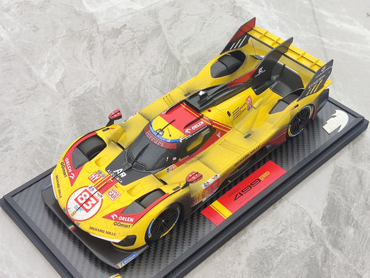 BBR 1/18 Ferrari 499P Le Mans 2024 #83 Yellow Limited Edition Car Model Ornament P18252Cdirty