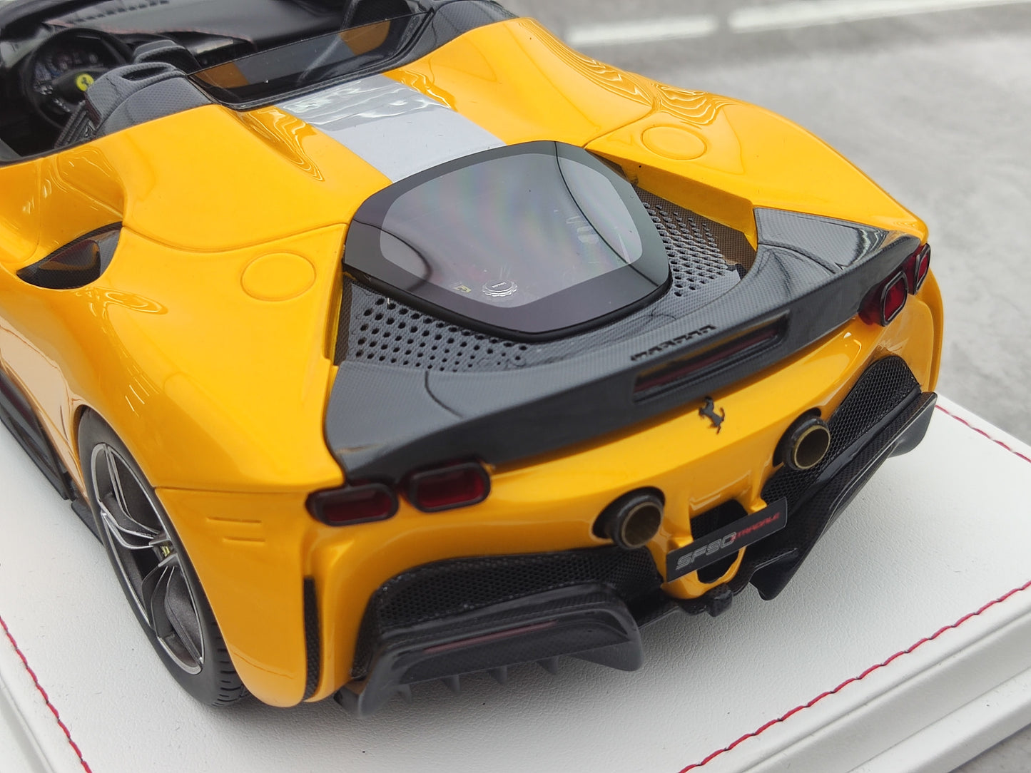 CE 1/18 Ferrari SF90 Spider Track Yellow Resin Car Model JS-CE014