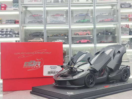 BBR 1/18 Ferrari Laferrari Alloy Full Open Matte Black BBR182242DIE