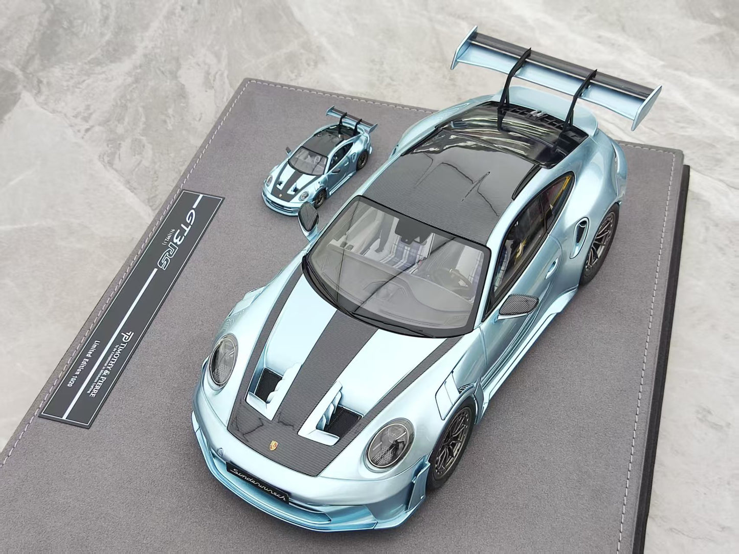 TIMOTHY&PIERRE 1/18 Porsche 911 GT3 RS Sonderwunsch Ice Blue TP185