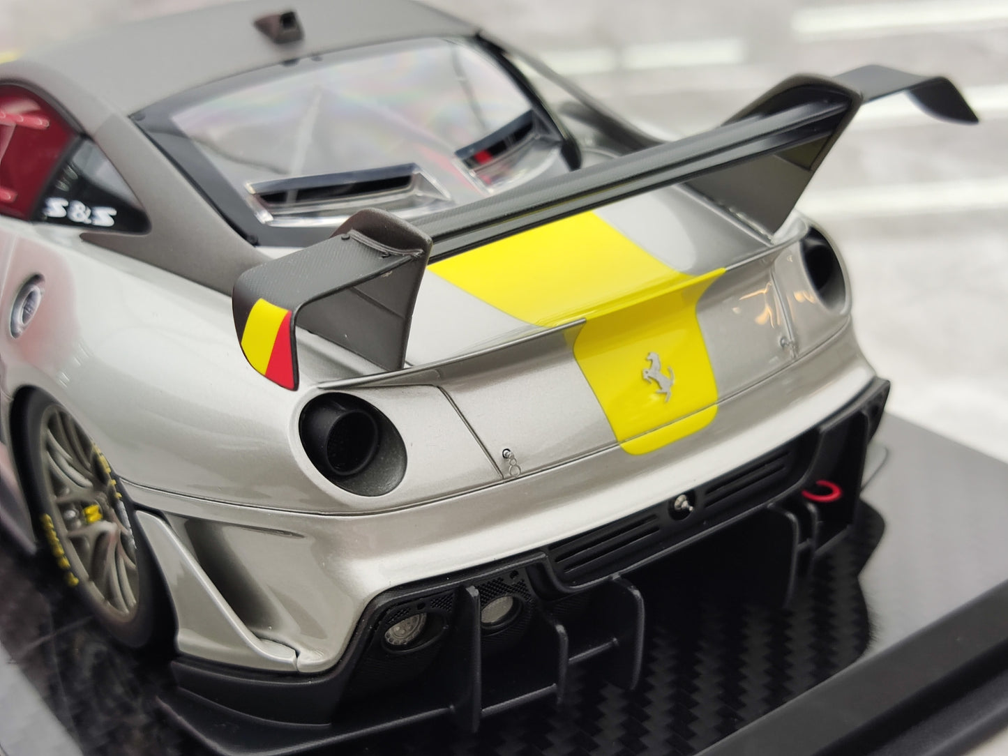 CE 1/18 Ferrari 599 XX EVO #67 Silver Resin Car Model JS-CE017
