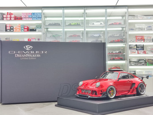 Dreamwalkers 1/18 Porsche CHEVALIER D995 Flame Red Simulation Model Car C-D995-FR01