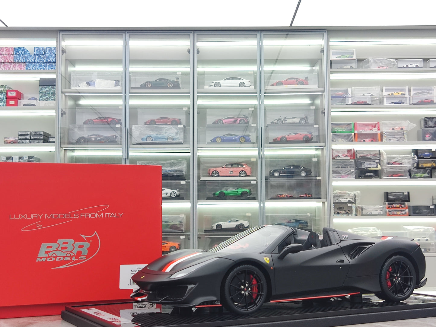 BBR 1/12 Ferrari 488 Pista Spider Leclerc Matte Black BBR1225CL