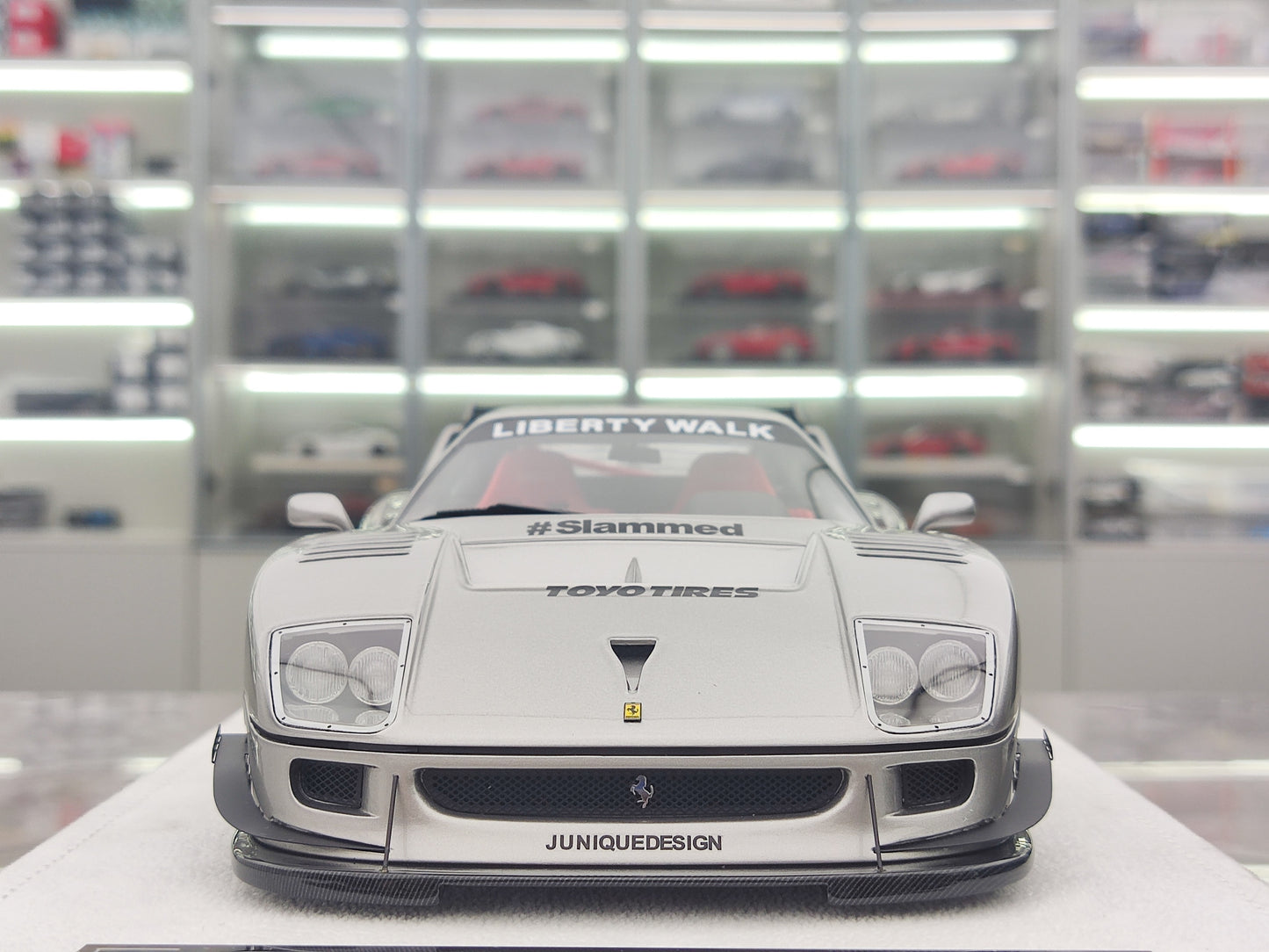 BBA MODEL 1/18 Ferrari F40 Tungsten Steel Silver Limited Edition Car Model BBA014