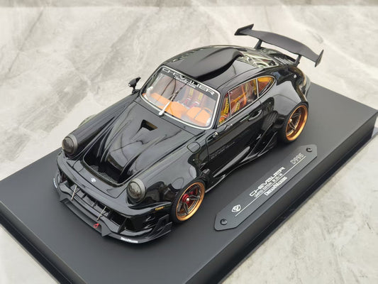Dreamwallers 1/18 Porsche 911 Modified Black Simulated Car Model C-D995-BK01