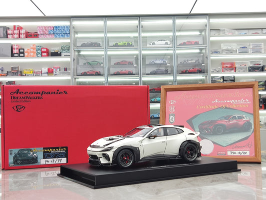 Dreamwalkers 1/18 Ferrari Accompanier D775 Pearl White Limited Edition Model Car A-D775-01