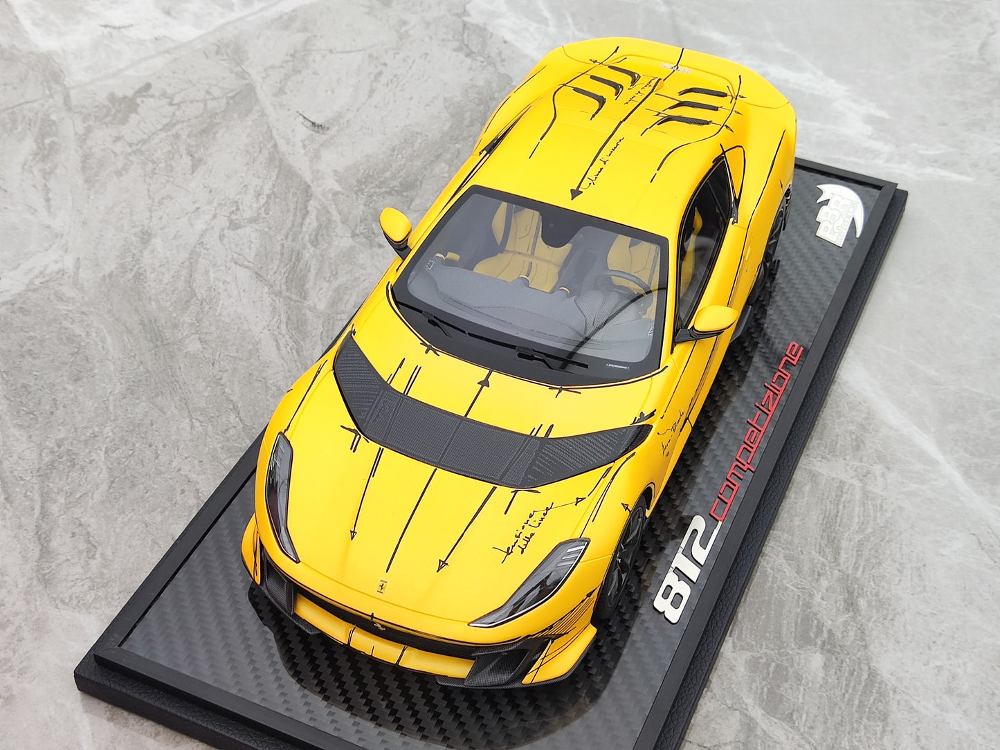 BBR 1/18 Ferrari 812 Corpetizione Yellow Suitcase Edition P18207ARTCH1
