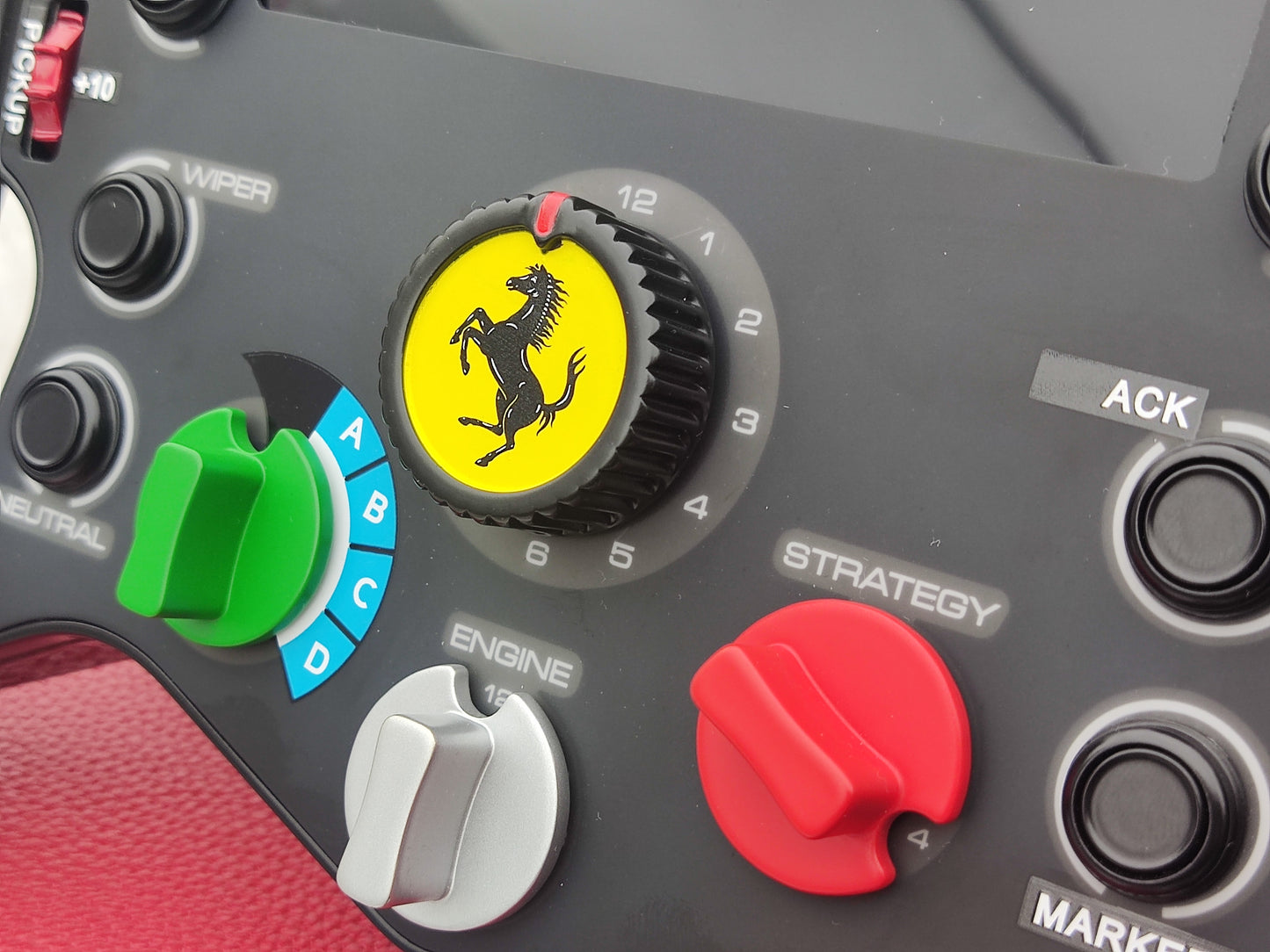 Amalgam 1/1 Ferrari 499P 2023 Le Mans Champion Steering Wheel Black M6314-SC1