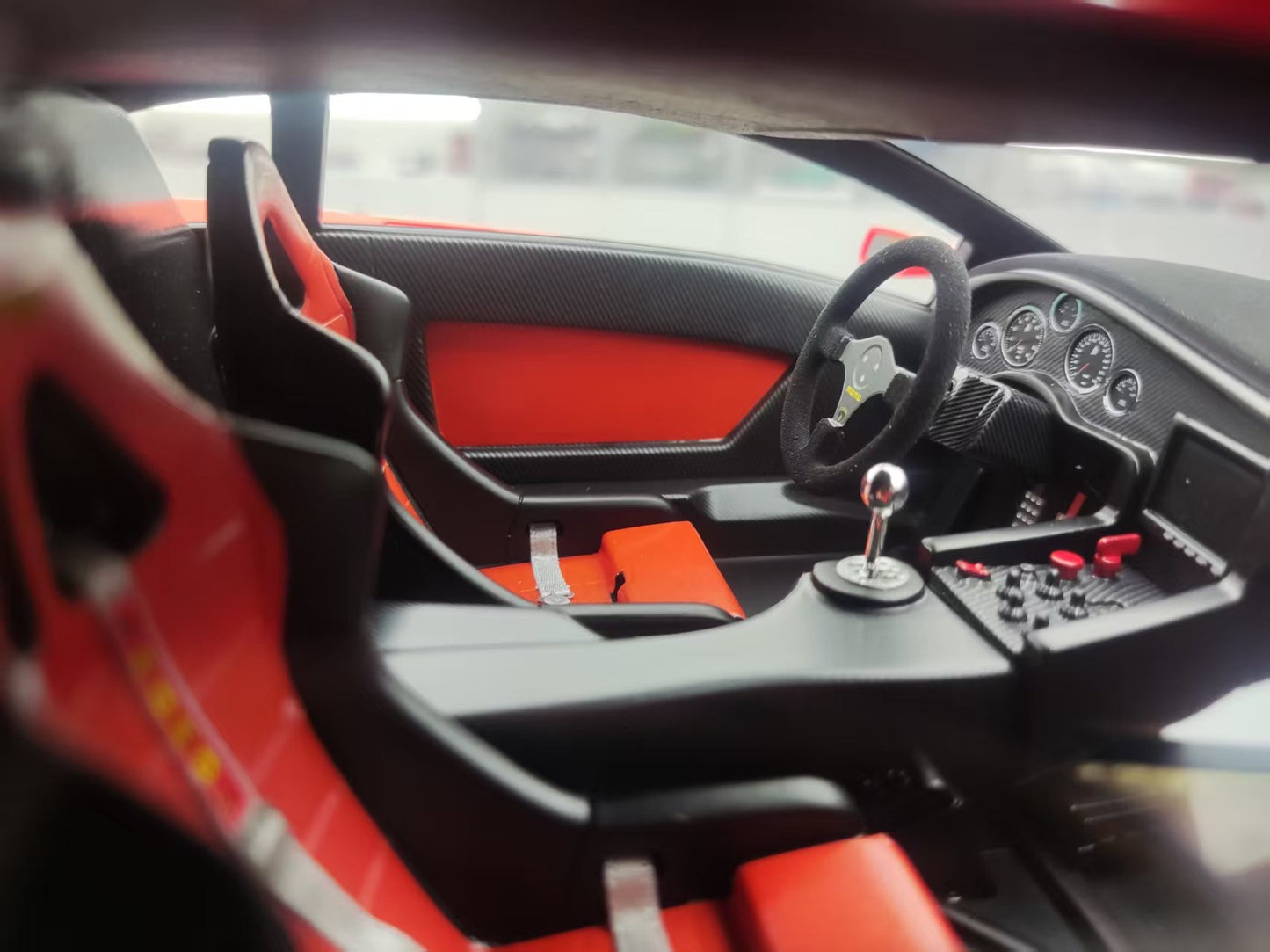 GL 1/12 Lamborghini Diablo GT Orange Model Car JS-GL008