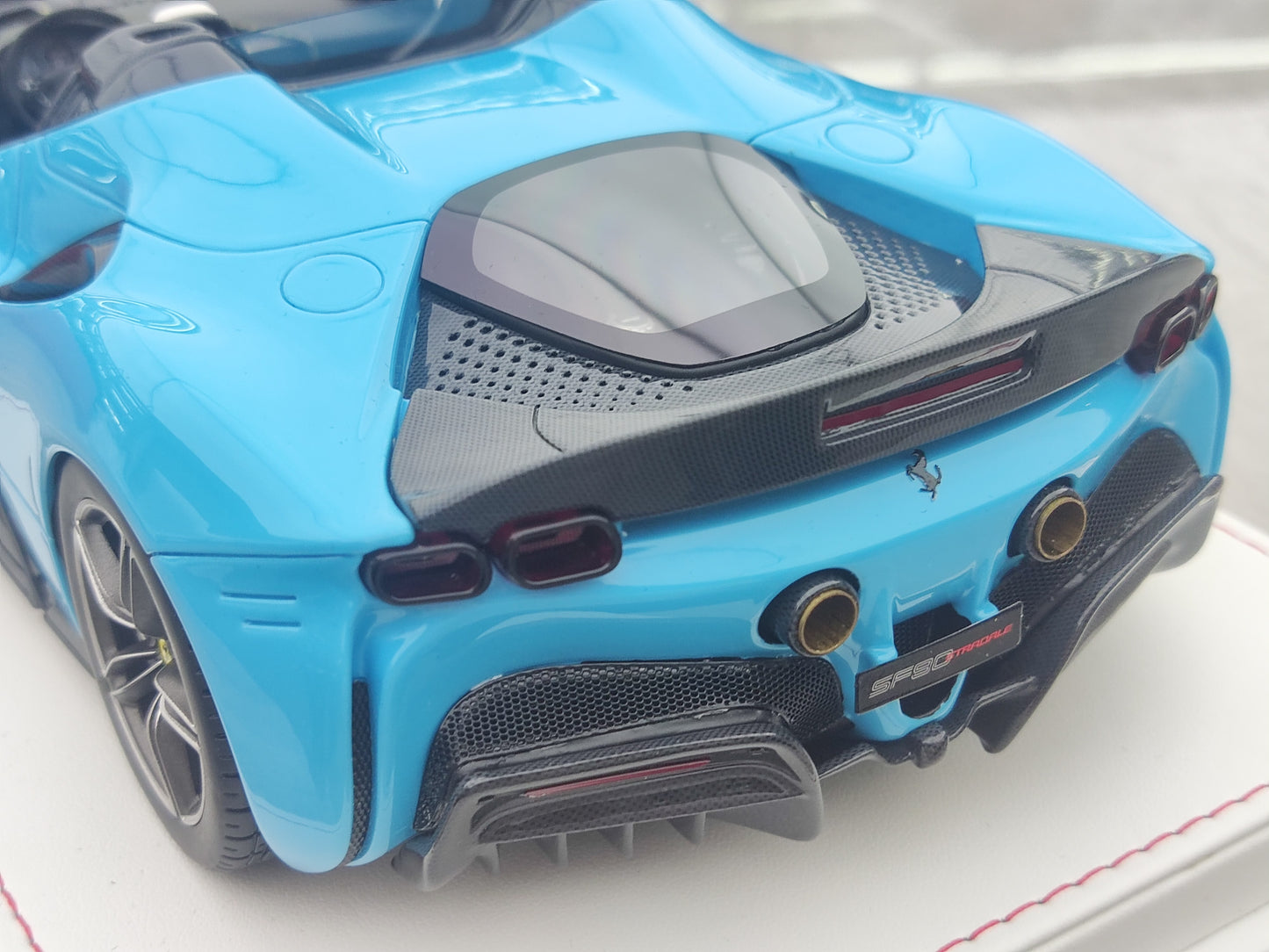 CE 1/18 Ferrari SF90 Spider Blue Resin Model JS-CE013
