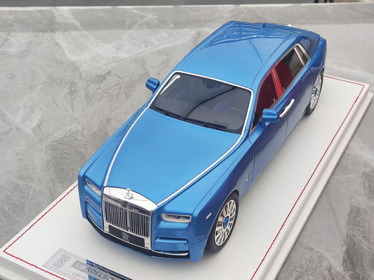 SC 1/18 Rolls-Royce Phantom VIII Blue Resin Car Model JS-SC001