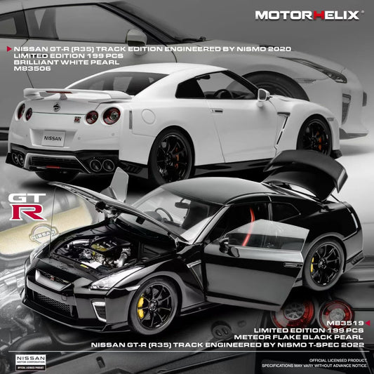MOTORHELIX 1/18 Nissan GTR R35 Diecast Car Model Ornament