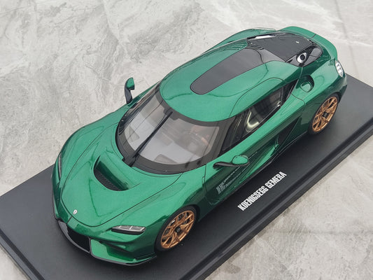 GT Spirit 1/18 Koenigsegg GEMERA RACING Verda Simulada Modelaŭto GT888