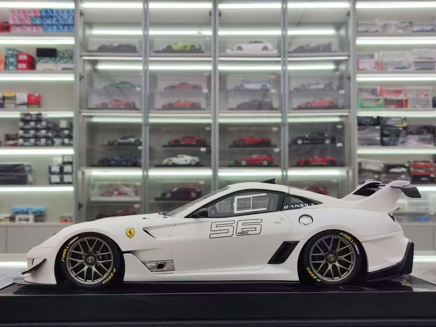 CE 1/18 Ferrari 599 XX EVO #56 White Resin Model Car JS-CE023