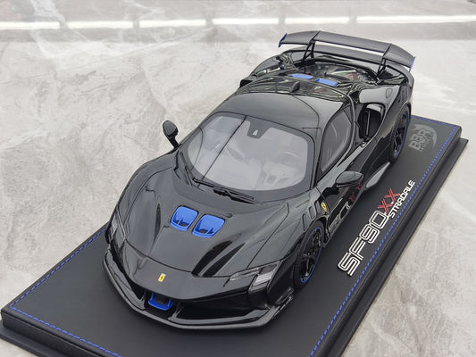 BBR 1/18 Ferrari SF90 XX Stradale Black Resin Car Model P18237Q
