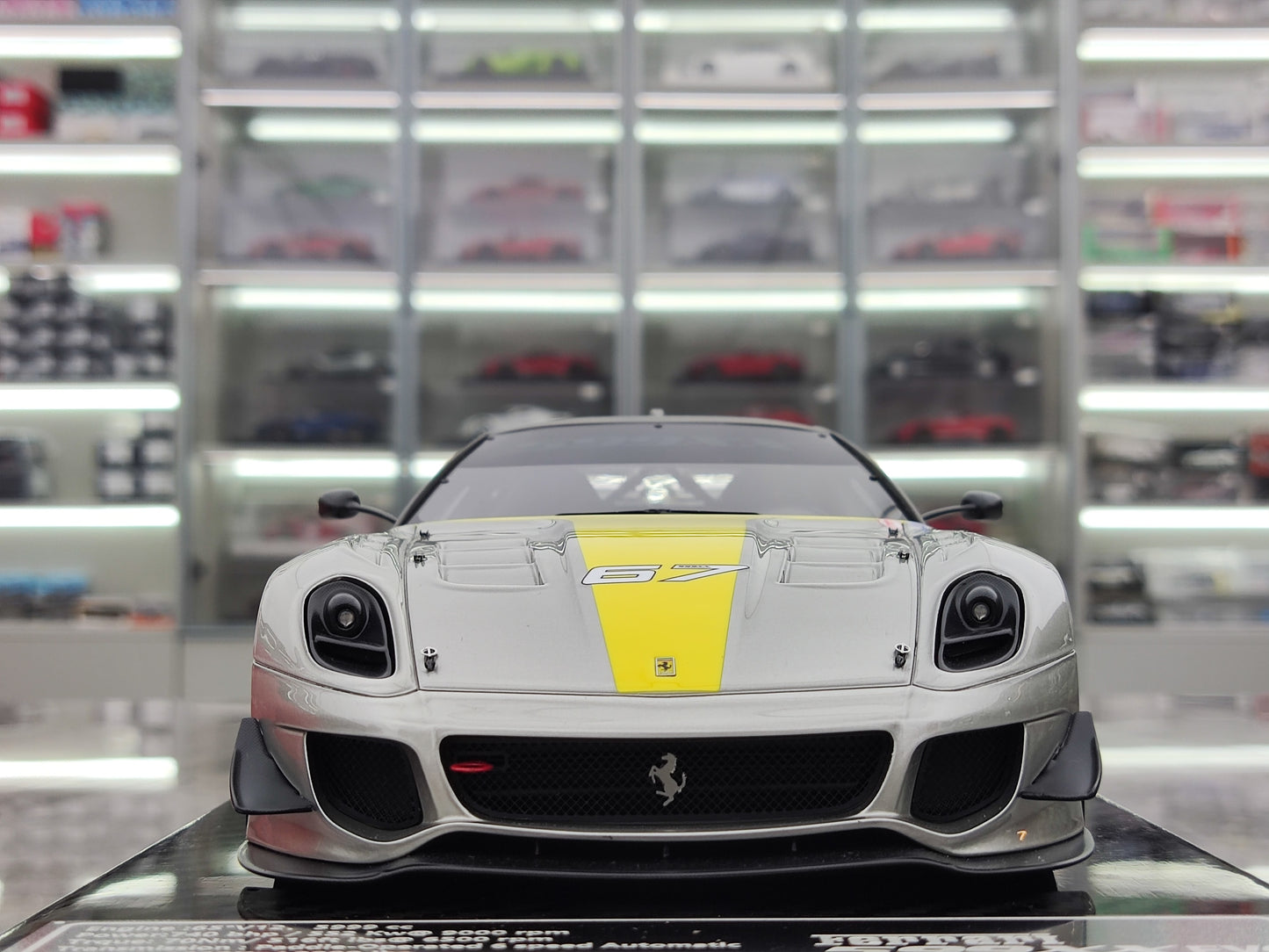 CE 1/18 Ferrari 599 XX EVO #67 Silver Resin Car Model JS-CE017