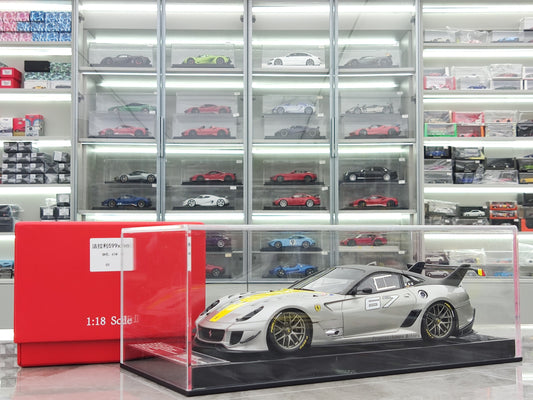 CE 1/18 Ferrari 599 XX EVO #67 Silver Resin Car Model JS-CE017