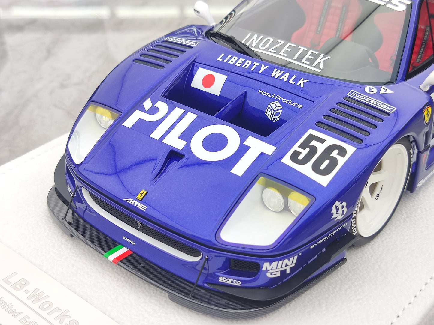 BBA MODEL 1/18 Ferrari F40 Blue Paiolo Paint Scheme Limited Edition Car Model BBA013