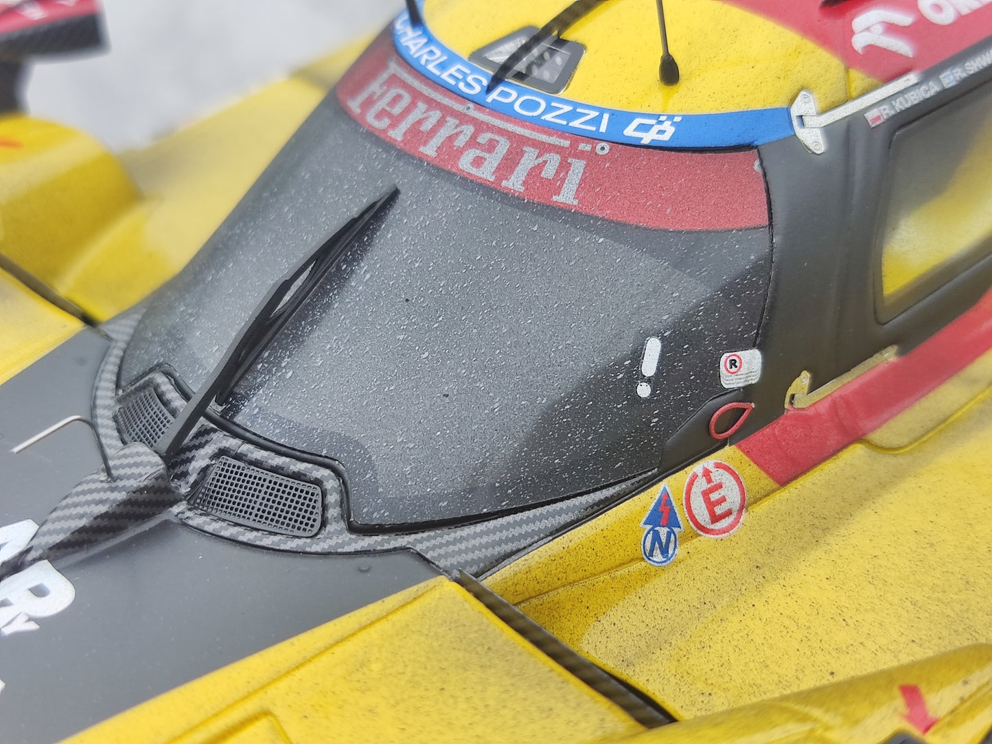 BBR 1/18 Ferrari 499P Le Mans 2024 #83 Yellow Limited Edition Car Model Ornament P18252Cdirty