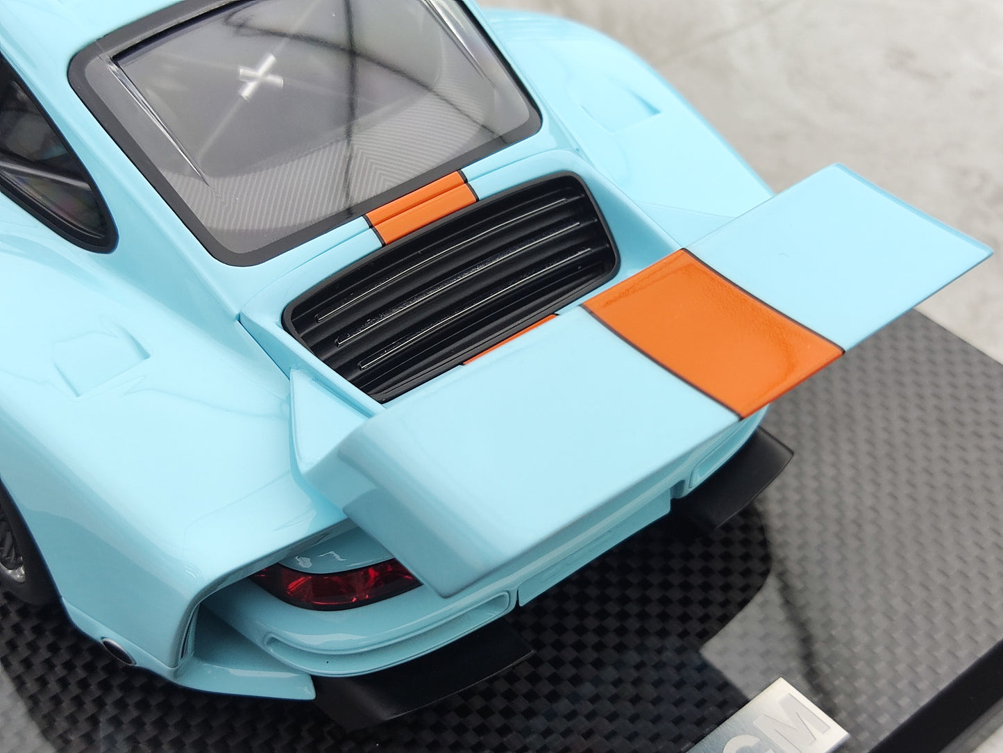 MCM 1/18 Porsche Singer DLS Turbo Carbon Base with Bay Wing and High Rear Wing MCM012