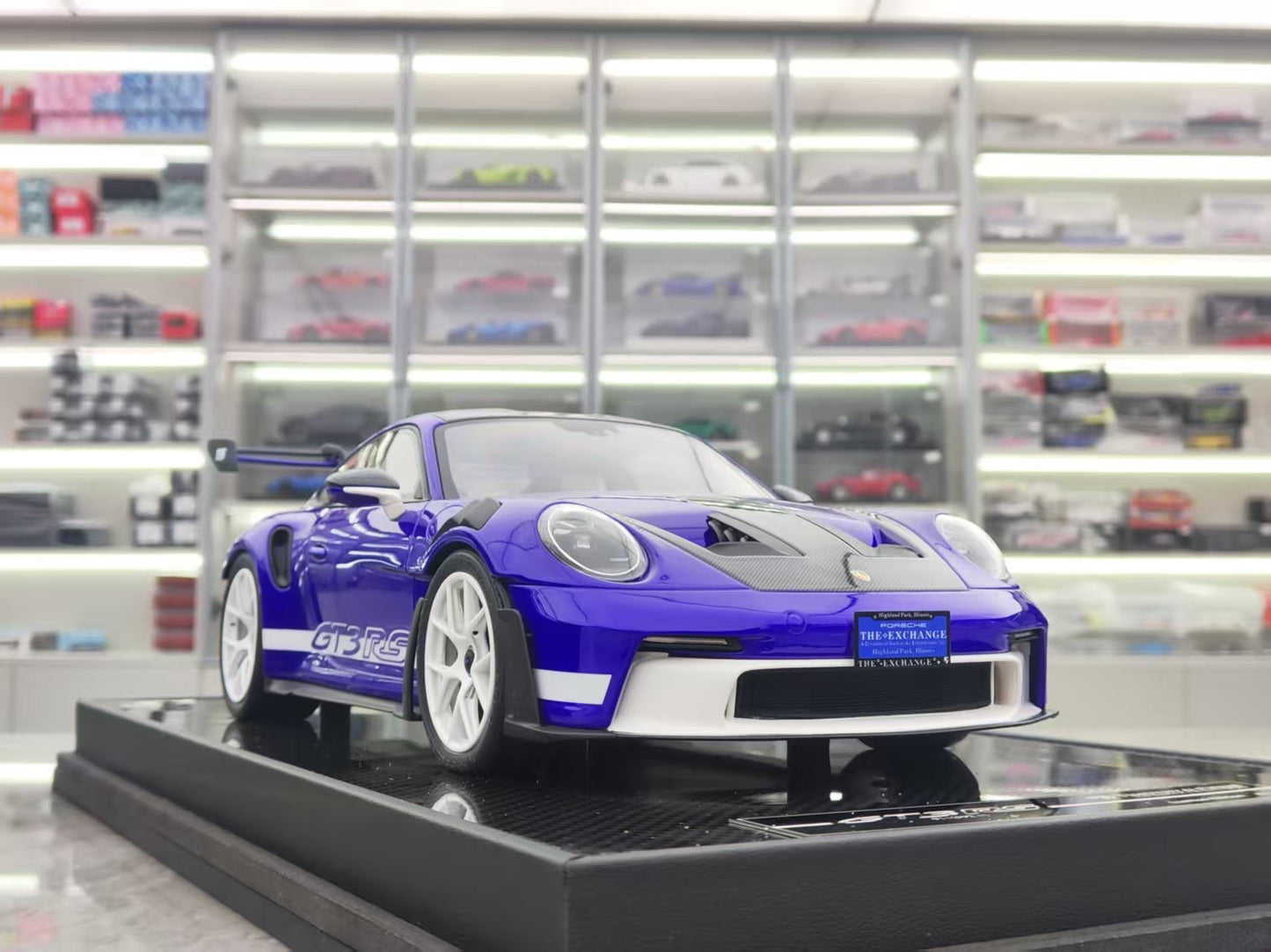 TIMOTHY&PIERRE 1/18 Porsche 992 GT3RS Blue Simulated Car Model TP179