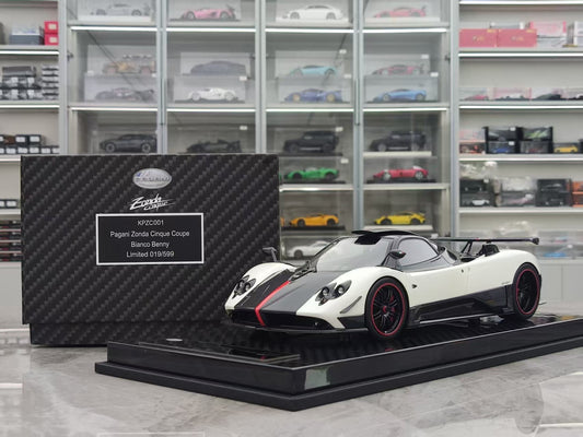 KASH MODEL1/18 Pagani Zonda Cinque Coupe White KPZC001