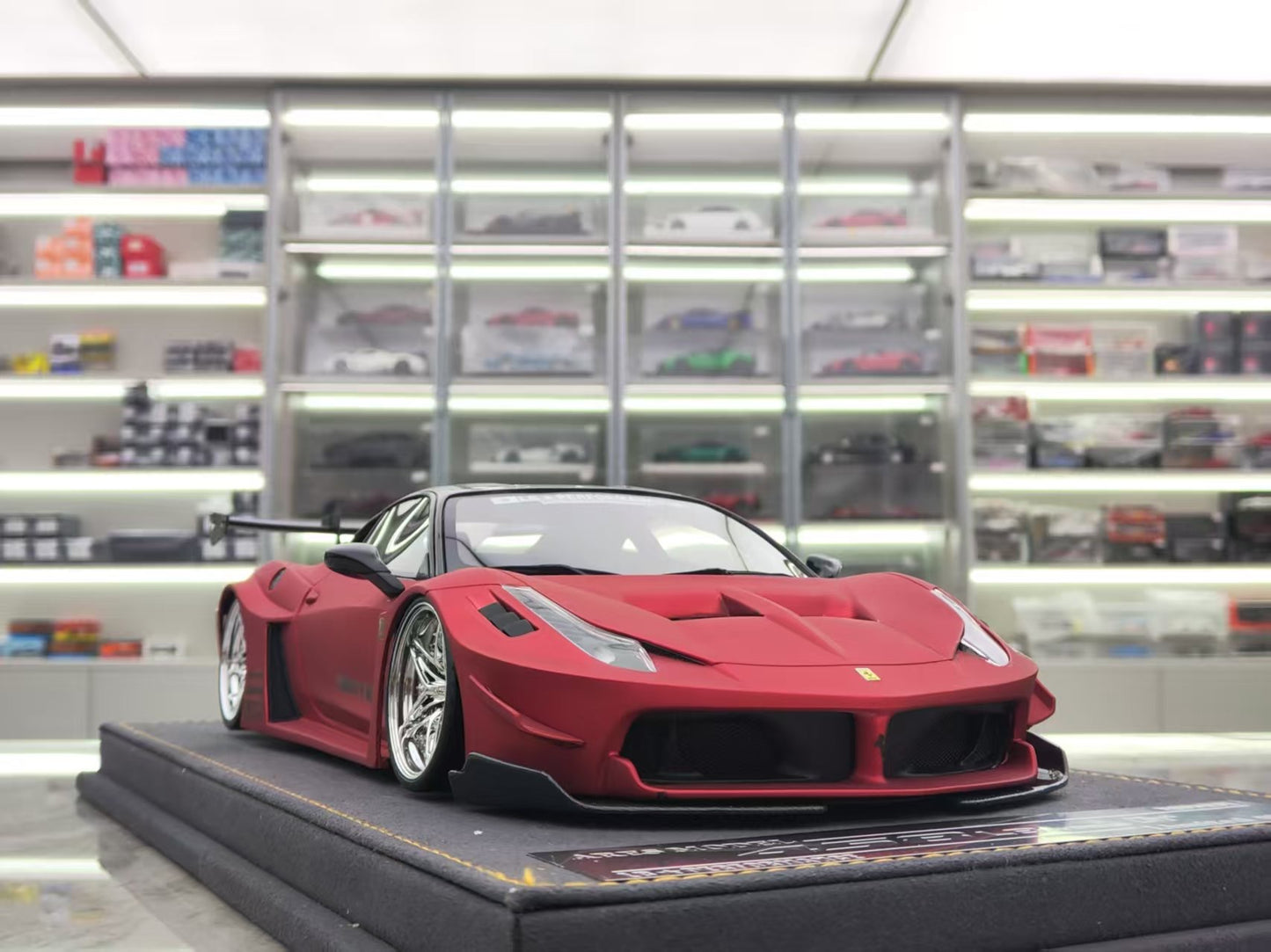 ARES MODEL 1/18 Ferrari LB 458 GT Matte Transparent Red Model Car ARES008