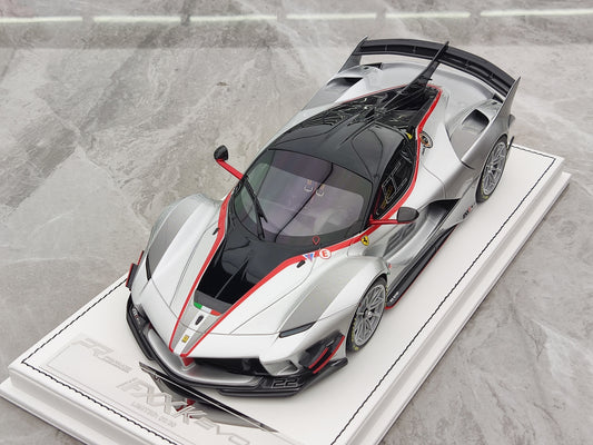 PR 1/18 Ferrari LaFerrari FXXK EVO silver simulation car model PR-004