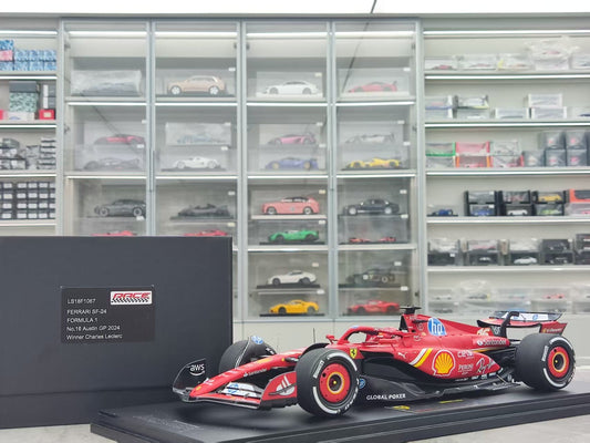 Looksmart 1/18 Ferrari SF-24 2024 US Austin GP Winner Charles Leclerc #16 Red LS18F1067