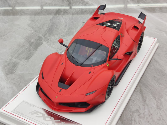 CE 1/18 Ferrari FXXK Matte Orange-Red Resin Car Model JS-CE008