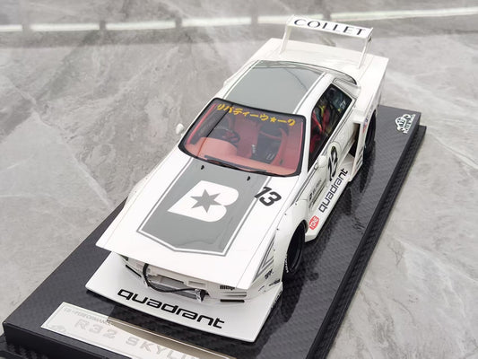 VIP 1/18 Nissan LB-R32 SKYLINE White Paint Resin Car Model VIP174