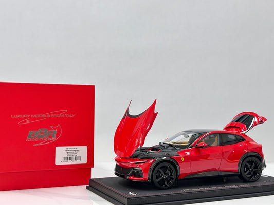 BBR 1/18 Ferrari Purosangue (Panoramic Roof Version) – Die-cast, Fully Opening – Standard Red (HE180053B)