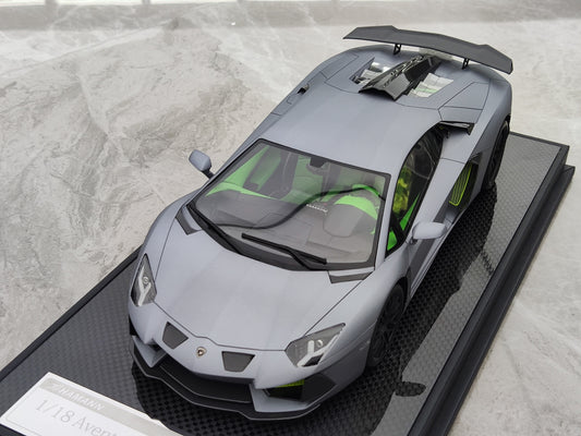 VMB 1/18 Lamborghini LP700-4 Matte Gray Resin Car Model JS-VMB004