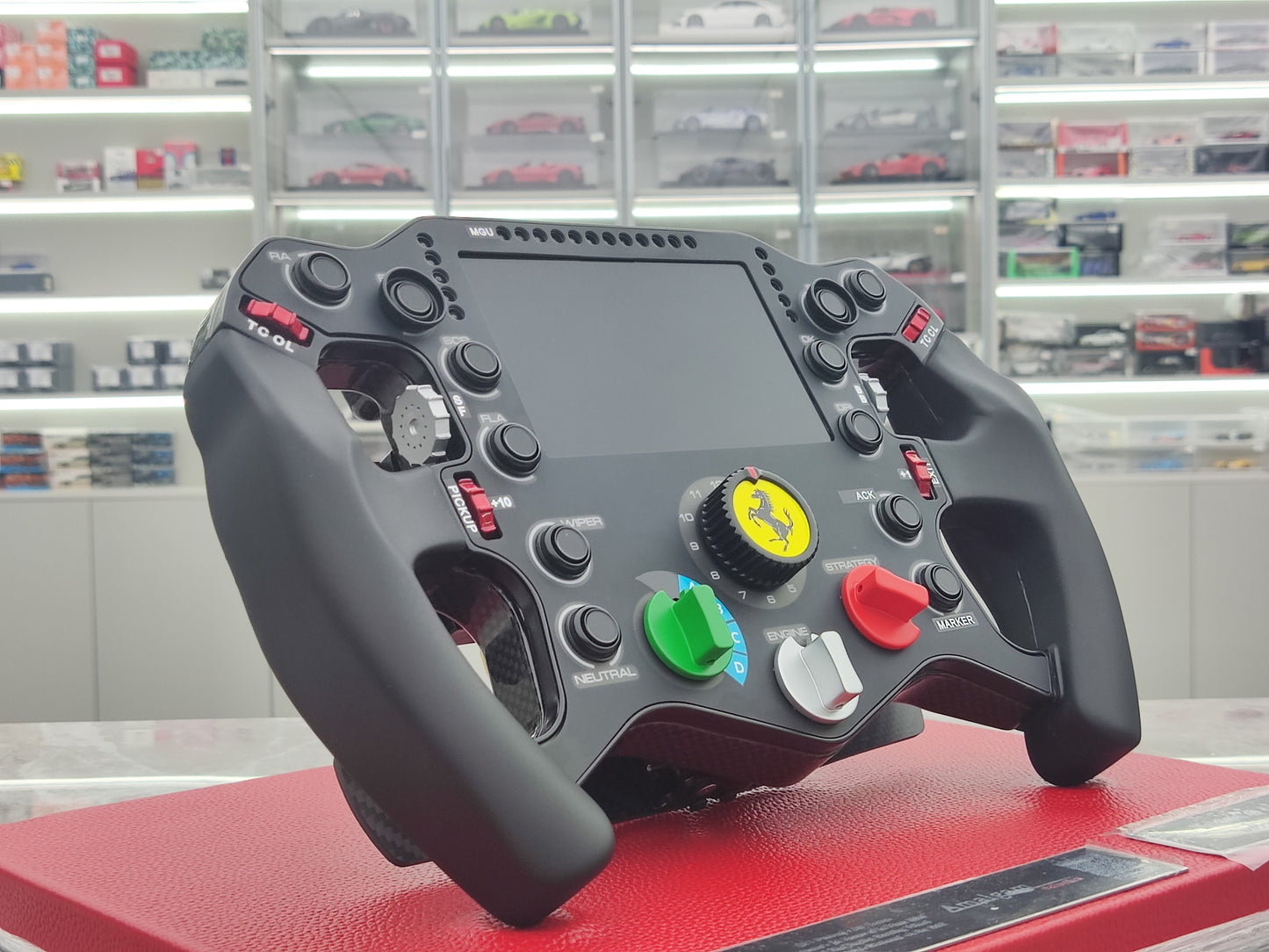 Amalgam 1/1 Ferrari 499P 2023 Le Mans Champion Steering Wheel Black M6314-SC1