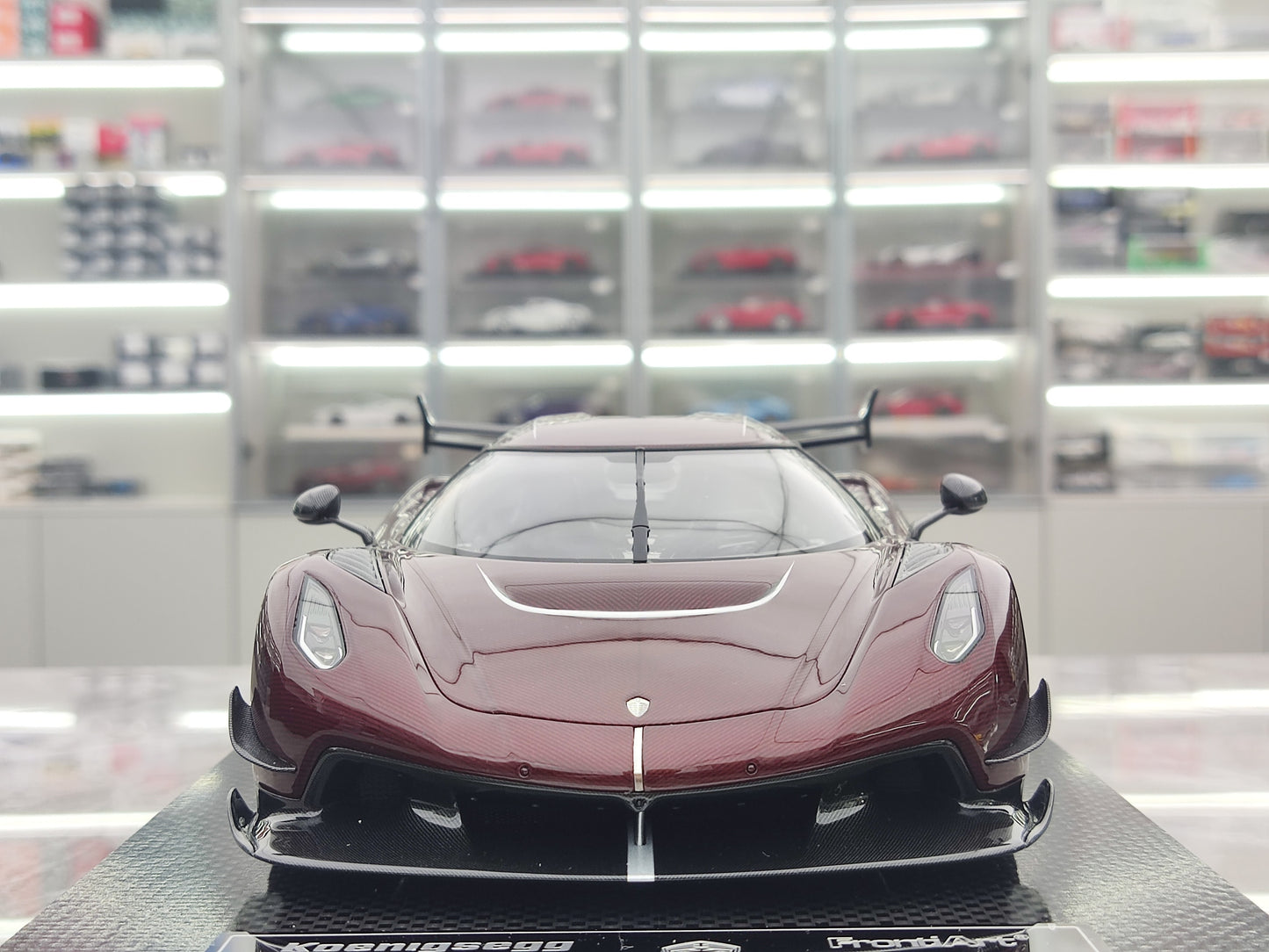 FRONTIART 1/18 Koenigsegg Jesko 7272 Red Carbon Resin Model Car FA162