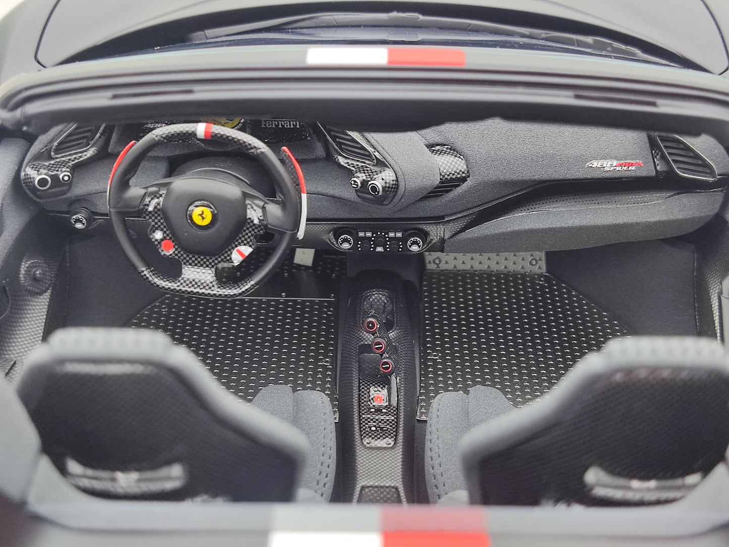 BBR 1/12 Ferrari 488 Pista Spider Leclerc Matte Black BBR1225CL