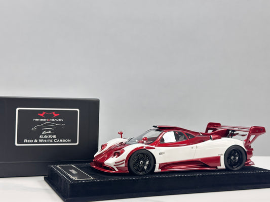 HH Model 1/18 Pagani Zonda (Red & White Carbon Fiber) HH676