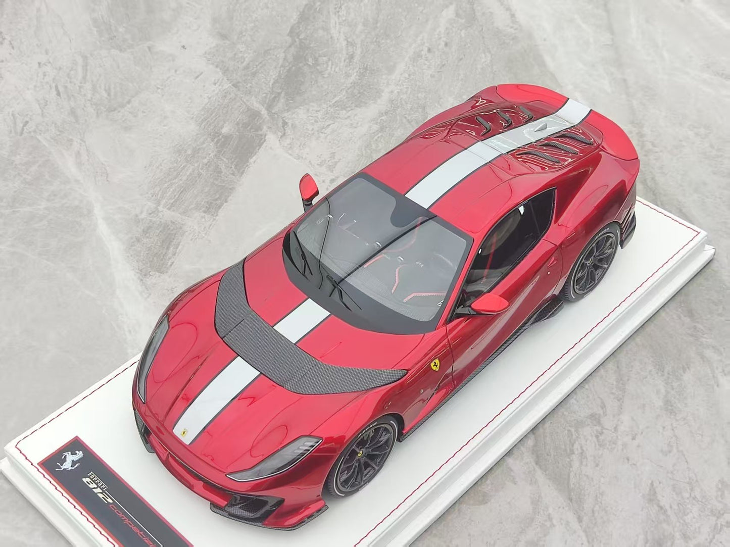 TE 1/18 Ferrari 812 Competizione Metallic Red Collectible Model JS-TE003