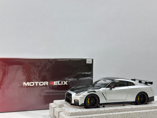 MOTORHELIX 1/18 Nissan GT-R NISMO (R35) Special Edition 2022 Ultimate Metallic Silver MH368