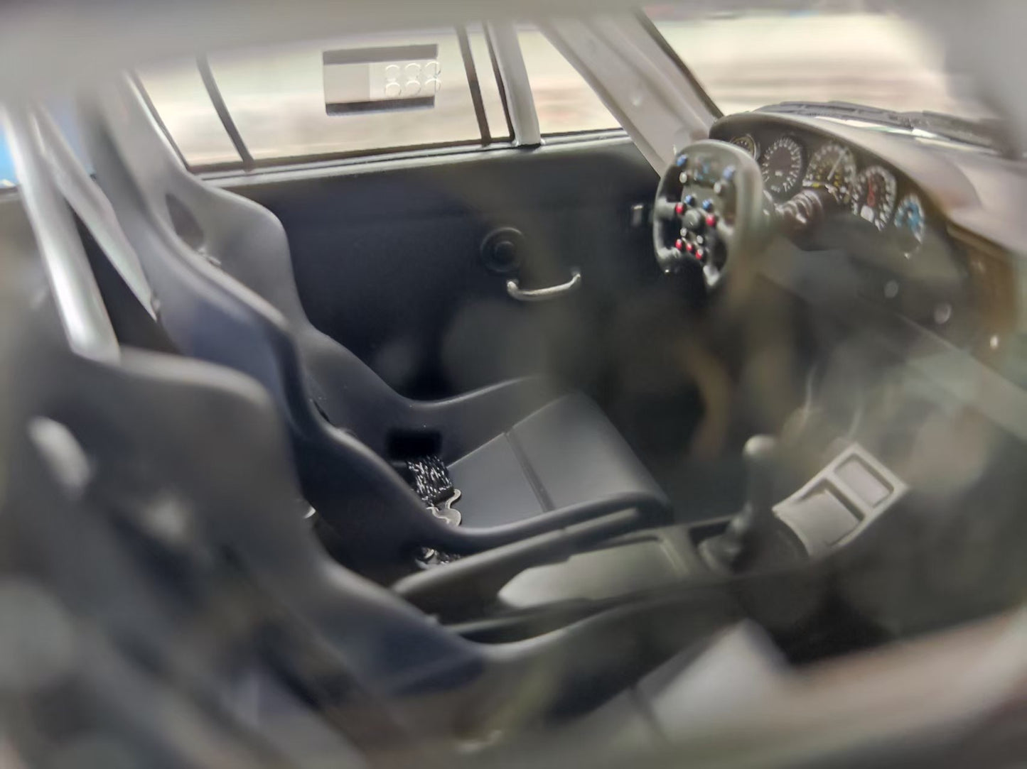 MCM 1/18 Porsche RWB 964 heavily modified, blue and cyan limited edition car model MCM021