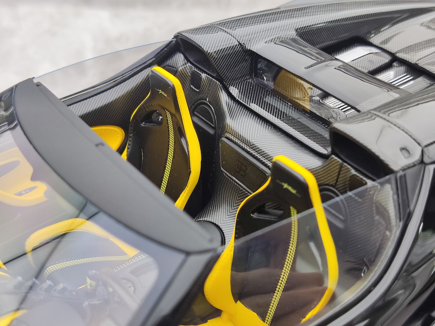 MR 1/18 Bugatti W16 Mistral Convertible, Jet Black, Limited Edition Model Car BUG015A