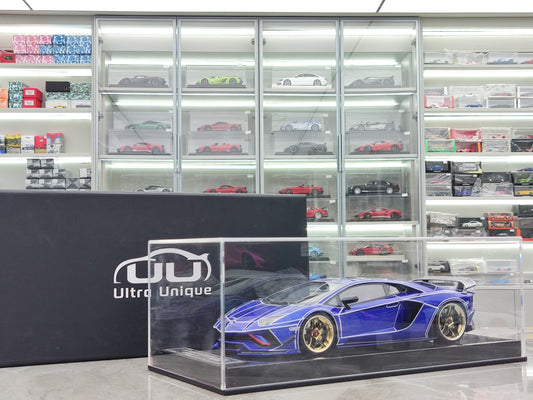 UU 1/18 Lamborghini Blue Resin Car Model JS-UU004