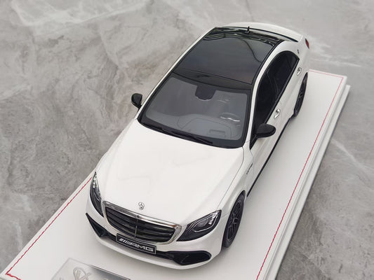 VEHICLE Art 1/18 Mercedes-Benz S63 White Resin Car Model JM-VA001
