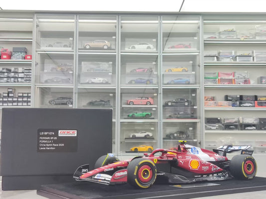 Looksmart 1/18 Ferrari SF-25 2025 Chinese Grand Prix Sprint Race Winner Lewis Hamilton, Red Livery LS18F1074