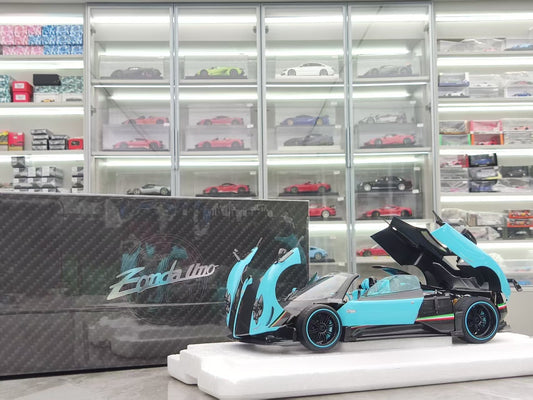 Almost Real 1/18 Pagani Zonda Uno Blue Alloy Model Car 850630001
