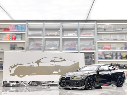 MINICHAMPS 1/18 BMW M4 CSL, Black, Alloy, Fully Open, 110023021