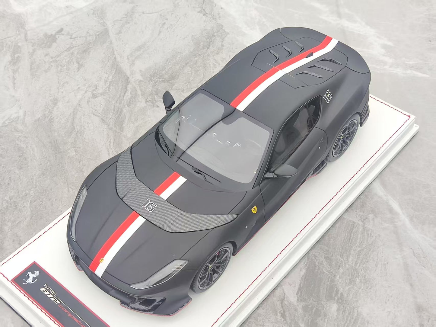 TE 1/18 Ferrari 812 Competizione Matte Black JS-TE005